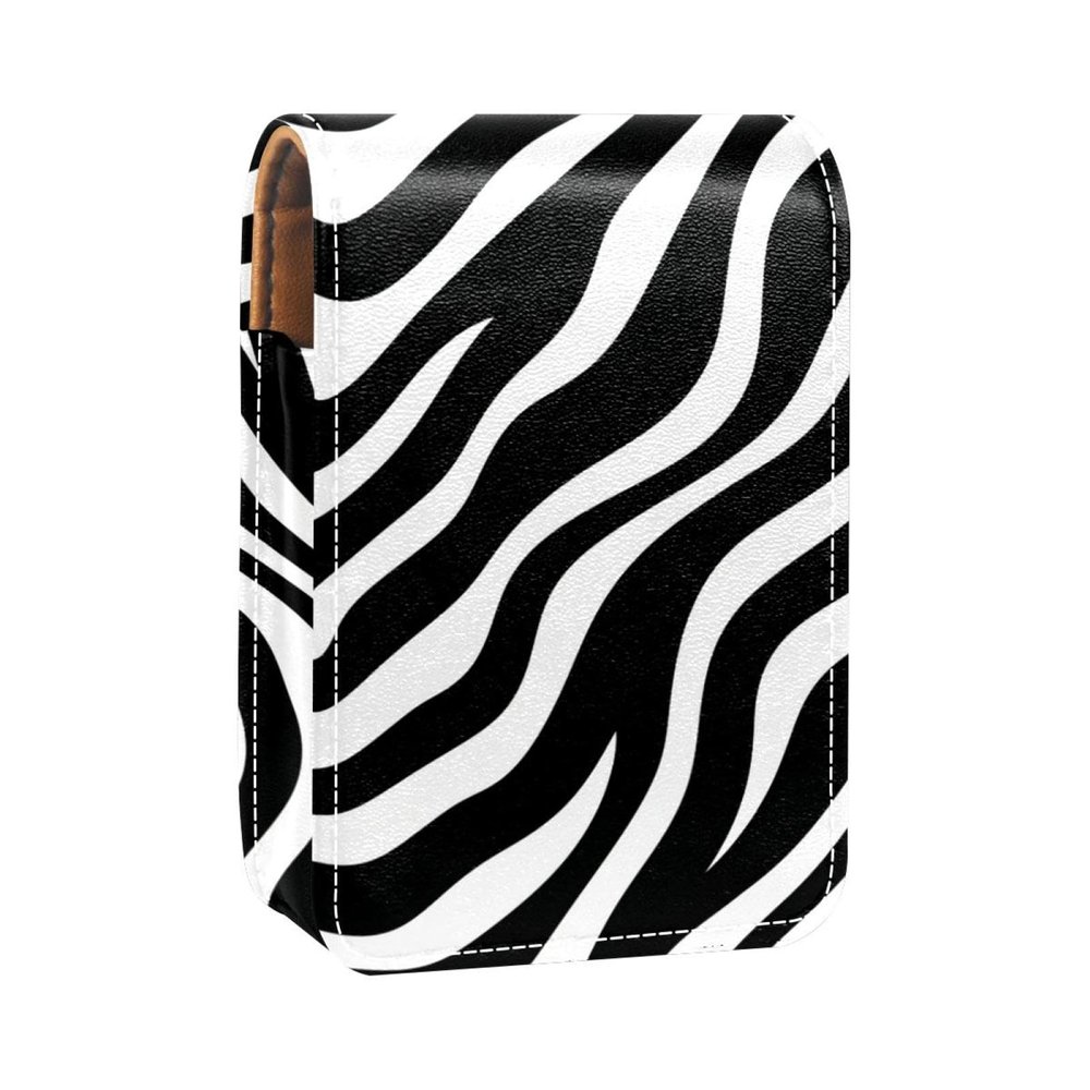 YTYVAGT Lipstick Case,Portable Makeup Bag Cosmetic Pouch,Lipstick Holder Makeup Organizer,Animal Stripe Zebra Print