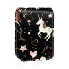 YTYVAGT Lipstick Case,Leather Lip Gloss Lipstick Organizer with Mirror,Mini Lipstick Holder Bag,Unicorn with Black view 1