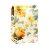YTYVAGT Lipstick Case,Leather Lip Gloss Lipstick Organizer with Mirror,Mini Lipstick Holder Bag,Colorful Floral Sunflower Plant view 1