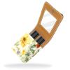 YTYVAGT Lipstick Case,Leather Lip Gloss Lipstick Organizer with Mirror,Mini Lipstick Holder Bag,Colorful Floral Sunflower Plant view 2