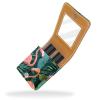 YTYVAGT Lipstick Case,Leather Lip Gloss Lipstick Organizer with Mirror,Mini Lipstick Holder Bag,Tropical Leaves and Flamingos view 2