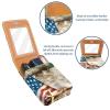 YTYVAGT Lipstick Case,Leather Lip Gloss Lipstick Organizer with Mirror,Mini Lipstick Holder Bag,American Flag and Beach view 4