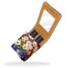 YTYVAGT Lipstick Case,Leather Lip Gloss Lipstick Organizer with Mirror,Mini Lipstick Holder Bag,American Flag Daisy Flower view 2