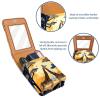 YTYVAGT Travel Lipstick Organizer Case,Lipstick Case Portable Makeup Bag With Mirror,African Giraffe Grassland view 4
