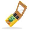 YTYVAGT Travel Lipstick Organizer Case,Lipstick Case Portable Makeup Bag With Mirror,Tropical Summer Theme Pineapple view 2