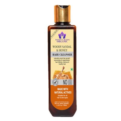 Blessfull Healing Luxury Woody Sandal & Honey Hair Cleanser | Shampoo 100 ML