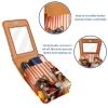 YTYVAGT Lipstick Case,Leather Lip Gloss Lipstick Organizer with Mirror,Mini Lipstick Holder Bag,Autumn Pets Cat and Dog view 4