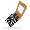 YTYVAGT Lipstick Case,Leather Lip Gloss Lipstick Organizer with Mirror,Mini Lipstick Holder Bag,Black and White American Flag view 2