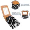YTYVAGT Lipstick Case,Leather Lip Gloss Lipstick Organizer with Mirror,Mini Lipstick Holder Bag,Black and White American Flag view 4
