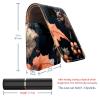 YTYVAGT Lipstick Case,Leather Lip Gloss Lipstick Organizer with Mirror,Mini Lipstick Holder Bag,Animal Bat Leaf Art Illustration view 3