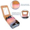 YTYVAGT Lipstick Case,Leather Lip Gloss Lipstick Organizer with Mirror,Mini Lipstick Holder Bag,White Lighthouse Pink Sky view 4