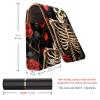 YTYVAGT Travel Lipstick Organizer Case,Lipstick Case Portable Makeup Bag With Mirror,Colorful Plant Flower Art Rose Pattern view 3