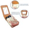 YTYVAGT Lipstick Case,Leather Lip Gloss Lipstick Organizer with Mirror,Mini Lipstick Holder Bag,Flower Japanese Cherry view 4