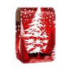 YTYVAGT Lipstick Case,Leather Lip Gloss Lipstick Organizer with Mirror,Mini Lipstick Holder Bag,Christmas Theme view 1