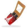 YTYVAGT Lipstick Case,Leather Lip Gloss Lipstick Organizer with Mirror,Mini Lipstick Holder Bag,Christmas Theme view 2