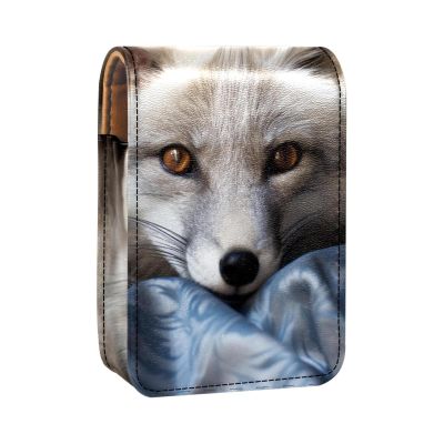 YTYVAGT Lipstick Case,Portable Makeup Bag Cosmetic Pouch,Lipstick Holder Makeup Organizer,Animal Portrait Red Fox