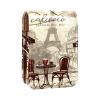 YTYVAGT Lipstick Case,Leather Lip Gloss Lipstick Organizer with Mirror,Mini Lipstick Holder Bag,Eiffel Tower Vintage Newspaper view 1