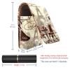 YTYVAGT Lipstick Case,Leather Lip Gloss Lipstick Organizer with Mirror,Mini Lipstick Holder Bag,Eiffel Tower Vintage Newspaper view 3