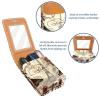 YTYVAGT Lipstick Case,Leather Lip Gloss Lipstick Organizer with Mirror,Mini Lipstick Holder Bag,Eiffel Tower Vintage Newspaper view 4