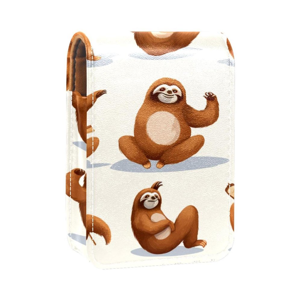 YTYVAGT Lipstick Case,Portable Makeup Bag Cosmetic Pouch,Lipstick Holder Makeup Organizer,Different Posture Sloth