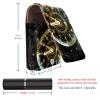 YTYVAGT Lipstick Case,Leather Lip Gloss Lipstick Organizer with Mirror,Mini Lipstick Holder Bag,Vintage Mechanical Clock view 3
