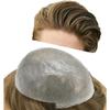 LYRICAL HAIR Toupee for Men Hair System Replacement 0.03mm Ultra Thin SKin V-Loop Mens Hairpiece Natural Hairline Wig for Men 8"X10" #1720 Dark Ash Blonde+20% Gray-80% Light Density view 1