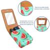 YTYVAGT Lipstick Case,Leather Lip Gloss Lipstick Organizer with Mirror,Mini Lipstick Holder Bag,Watermelon Fruit Polka Dots view 4
