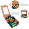 YTYVAGT Lipstick Case,Portable Makeup Bag Cosmetic Pouch,Lipstick Holder Makeup Organizer,Floral Plant Tropical Jungle view 4