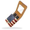 YTYVAGT Lipstick Case,Leather Lip Gloss Lipstick Organizer with Mirror,Mini Lipstick Holder Bag,Vintage American Flag Print view 2