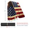 YTYVAGT Lipstick Case,Leather Lip Gloss Lipstick Organizer with Mirror,Mini Lipstick Holder Bag,Vintage American Flag Print view 3