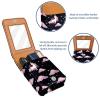 YTYVAGT Lipstick Case,Leather Lip Gloss Lipstick Organizer with Mirror,Mini Lipstick Holder Bag,Unicorn Black and White Cloud view 4