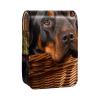 YTYVAGT Lipstick Case,Portable Makeup Bag Cosmetic Pouch,Lipstick Holder Makeup Organizer,Basket and Black Dog view 1