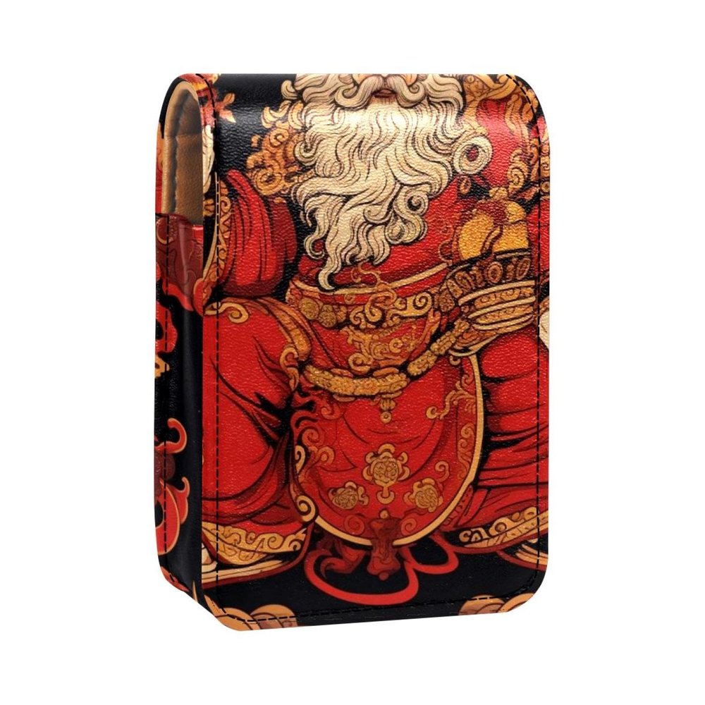 YTYVAGT Lipstick Case,Portable Makeup Bag Cosmetic Pouch,Lipstick Holder Makeup Organizer,God of Wealth Eastern Mythology Illustration