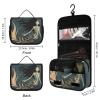 QUOPLMAM Mermaid Skeleton Skull Portable Toiletry Bags,Travel Makeup Bags,Travel Cosmetic Bags,with Handle,Large Capacity view 3