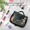 QUOPLMAM Mermaid Skeleton Skull Portable Toiletry Bags,Travel Makeup Bags,Travel Cosmetic Bags,with Handle,Large Capacity view 4