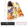 YTYVAGT Travel Lipstick Organizer Case,Lipstick Case Portable Makeup Bag With Mirror,Birds Fruits and Vegetables view 3