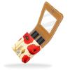 YTYVAGT Lipstick Case,Leather Lip Gloss Lipstick Organizer with Mirror,Mini Lipstick Holder Bag,Vintage Flowers view 2