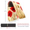 YTYVAGT Lipstick Case,Leather Lip Gloss Lipstick Organizer with Mirror,Mini Lipstick Holder Bag,Vintage Flowers view 3