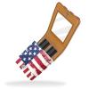 YTYVAGT Lipstick Case,Leather Lip Gloss Lipstick Organizer with Mirror,Mini Lipstick Holder Bag,United States and Iceland Flag view 2