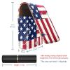 YTYVAGT Lipstick Case,Leather Lip Gloss Lipstick Organizer with Mirror,Mini Lipstick Holder Bag,United States and Iceland Flag view 3
