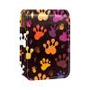 YTYVAGT Lipstick Case,Leather Lip Gloss Lipstick Organizer with Mirror,Mini Lipstick Holder Bag,Bones and Paw Print view 1