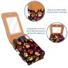 YTYVAGT Lipstick Case,Leather Lip Gloss Lipstick Organizer with Mirror,Mini Lipstick Holder Bag,Bones and Paw Print view 4
