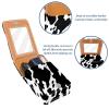 YTYVAGT Lipstick Case,Leather Lip Gloss Lipstick Organizer with Mirror,Mini Lipstick Holder Bag,Cow Texture view 4
