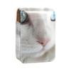 YTYVAGT Lipstick Case,Leather Lip Gloss Lipstick Organizer with Mirror,Mini Lipstick Holder Bag,Cat with Blue Eyes view 1