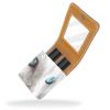 YTYVAGT Lipstick Case,Leather Lip Gloss Lipstick Organizer with Mirror,Mini Lipstick Holder Bag,Cat with Blue Eyes view 2
