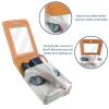 YTYVAGT Lipstick Case,Leather Lip Gloss Lipstick Organizer with Mirror,Mini Lipstick Holder Bag,Cat with Blue Eyes view 4