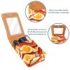 YTYVAGT Lipstick Case,Leather Lip Gloss Lipstick Organizer with Mirror,Mini Lipstick Holder Bag,Bacon Eggs Food Pattern view 4