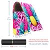 YTYVAGT Makeup Organizer,Makeup Lipstick Case for Outside Mini Bag Travel Cosmetic Pouch,Abstract Pink Pineapple Geometric view 3