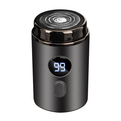Almencla Travel Men's Shaver Face Hair Shaver Removable Portable Shaver Mini Shaver for Father's Day Gifts Trimming Car Use, gray