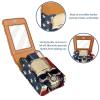 YTYVAGT Travel Lipstick Organizer Case,Lipstick Case Portable Makeup Bag With Mirror,Patriot Day Art Skull Pattern view 4